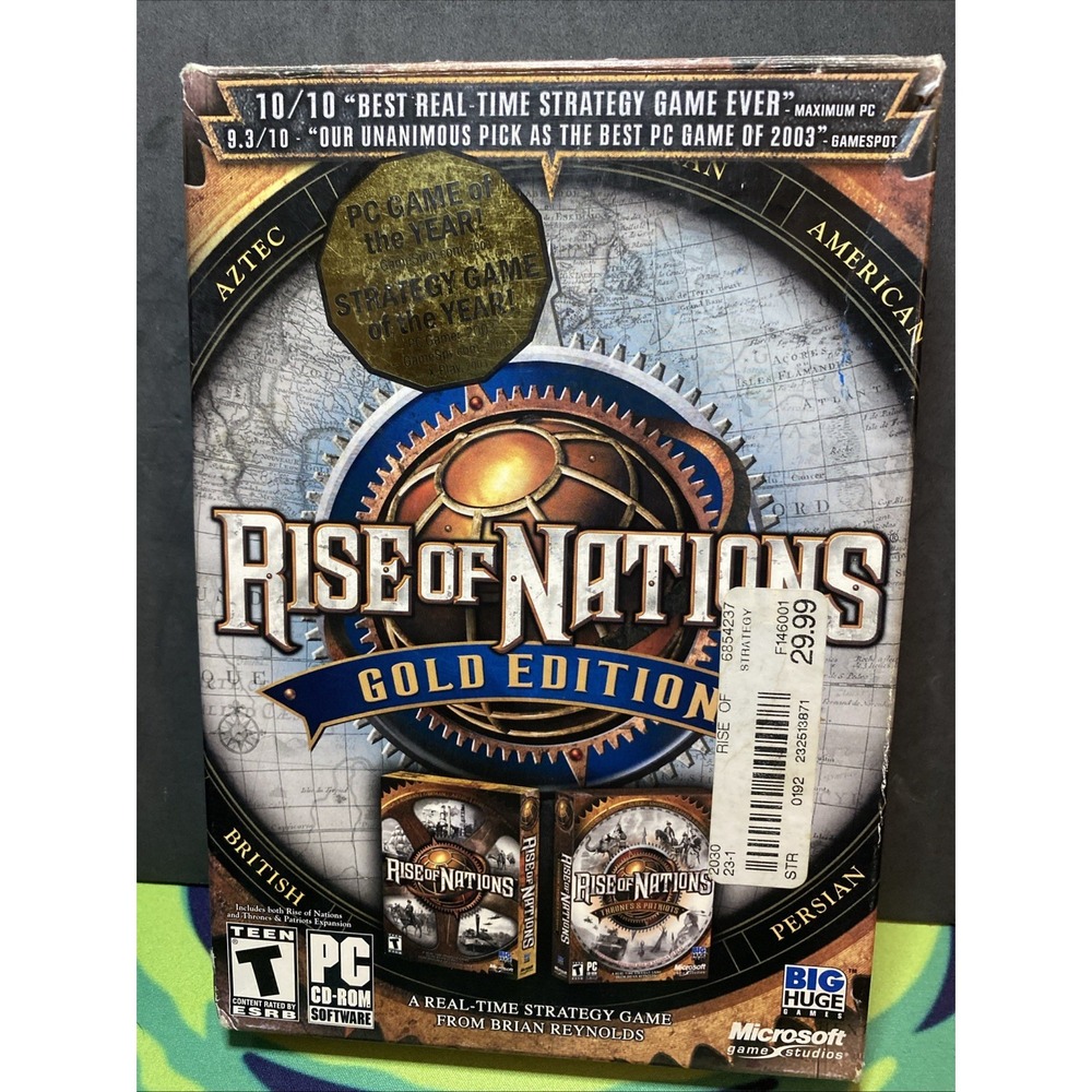 Rise of Nations: Gold Edition (PC, 2004) 4 Discs CIB